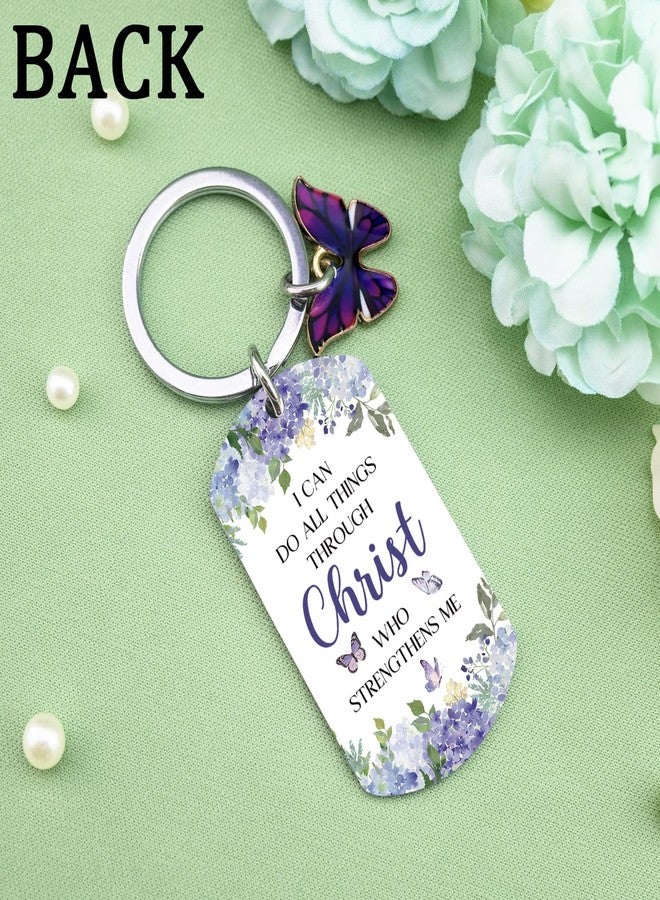 igvean Biblical Gifts Bible Verse Gifts Butterfly Keychain Spiritual Gift for Women Inspirational Christian Religious Gift for Women Friends Sister Bestie Daughter Mom Aunt Faith Based Present - Image 3